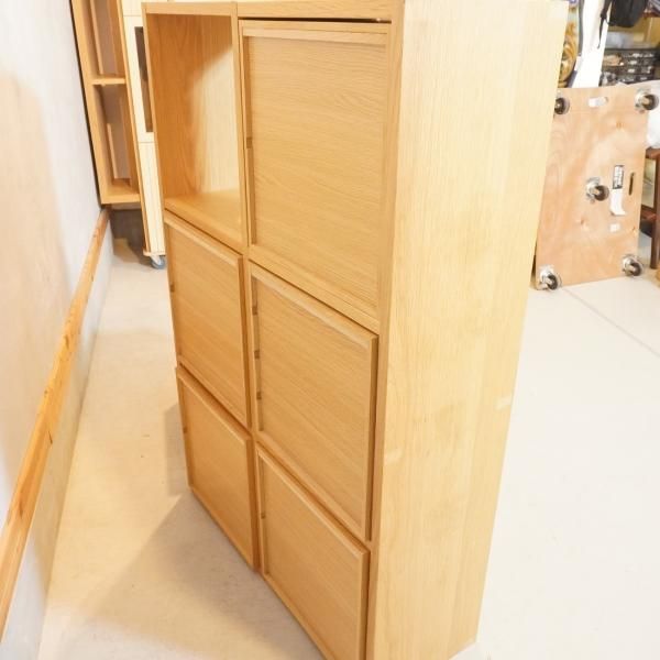 人気の無印良品(MUJI)のオーク材 3段・2列スタッキングシェルフ 人気の無印良品(MUJI)のオーク材 3段・2列スタッキングシェルフ