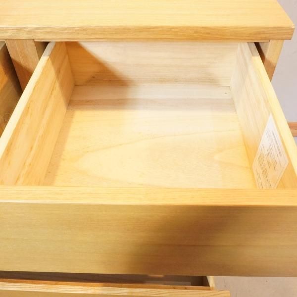 稀少な無印良品(MUJI)の木製チェスト6段ワイド・タモ材です 稀少な無印良品(MUJI)の木製チェスト6段ワイド・タモ材です