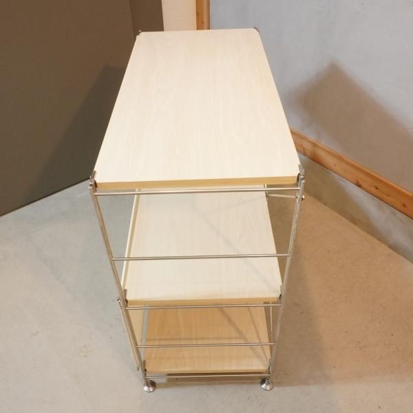 無印良品(MUJI)の人気の木製×ステンレス 3段ユニットシェルフ