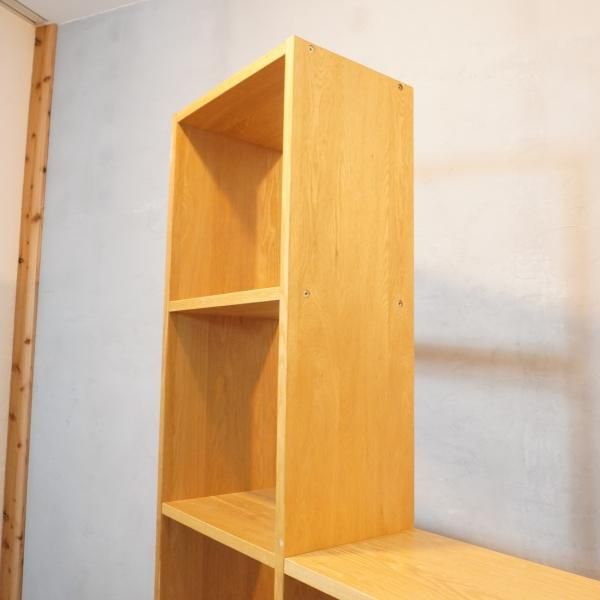 人気の無印良品(MUJI)のオーク材 5段・1列+3段・1列 人気の無印良品(MUJI)のオーク材 5段・1列+3段・1列