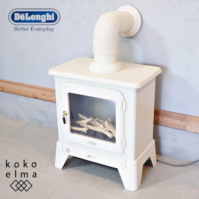 DeLonghi(デロンギ)の暖炉型電気ファンヒーターです。暖炉のある暮らしが手軽に楽しめるレトロな暖房器具。リアルなゆらぎの炎はリビングを癒しの空間に。視覚で感じるリラックス効果抜群です。
