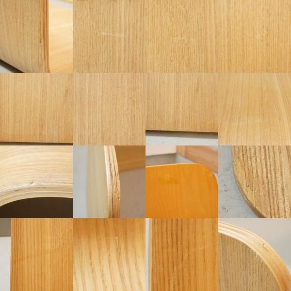 稀少な無印良品(MUJI)のタモ材を使用した曲木 座椅子 2脚セット
