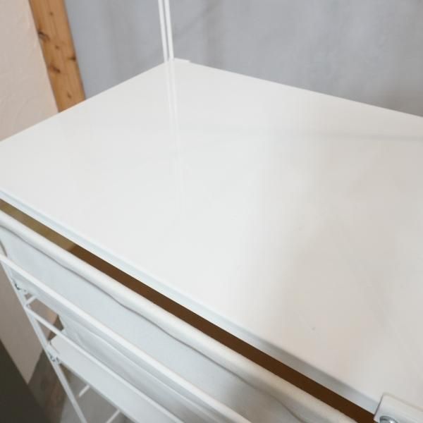 無印良品(MUJI)のワードローブバー付スチールユニットシェルフ 無印良品(MUJI)のワードローブバー付スチールユニットシェルフ