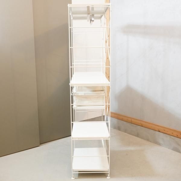 無印良品(MUJI)のワードローブバー付スチールユニットシェルフ 無印良品(MUJI)のワードローブバー付スチールユニットシェルフ