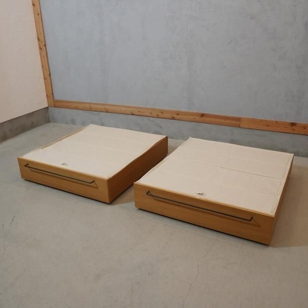 無印良品(MUJI)のオーク材 ベッドフレーム下収納引き出しです 無印良品(MUJI)のオーク材 ベッドフレーム下収納引き出しです