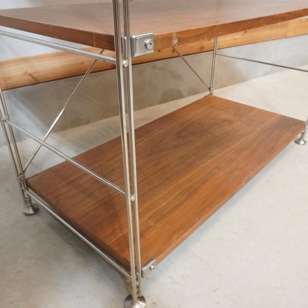中古 無印良品 MUJI ステンレス ラック ウォルナット 棚ワイヤー 中古 無印良品 MUJI ステンレス ラック ウォルナット 棚ワイヤー