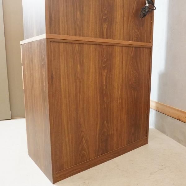 値下げ/人気の無印良品(MUJI)のウォールナット材 カップボード 値下げ/人気の無印良品(MUJI)のウォールナット材 カップボード