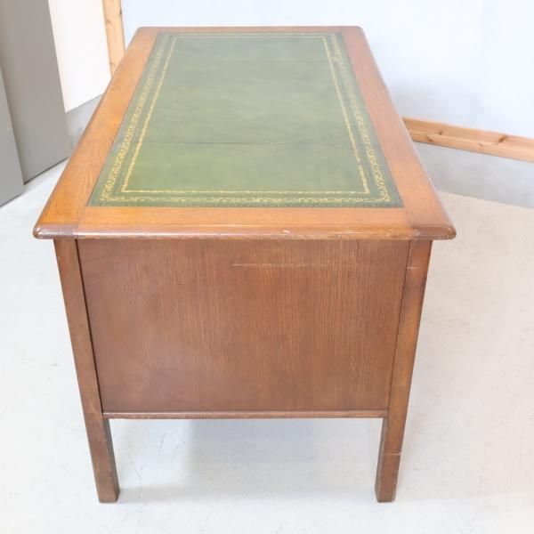 ROSJOHN(ロスジョン)・ヴィンテージテーブル・レザートップ・英国家具・英国王室御用達・No.230801-05・店頭受取または法人宛限定・送料不明  | リサイクルショップ宝さがし