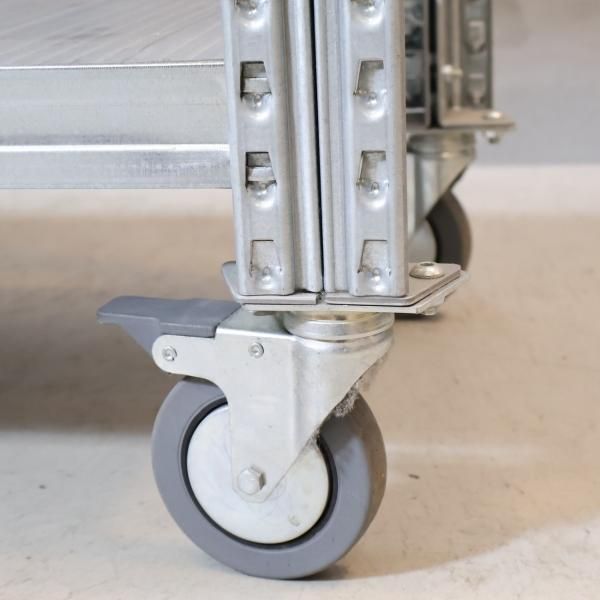 l system メタルシステム　イタリア製97，7cm キャスター付き METALSISTEM メタルシステムラック専用キャスター ストッパー付