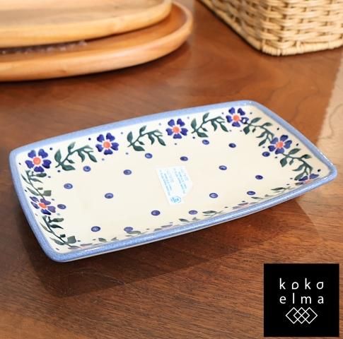 スクエアプレート・小・ポーリッシュポタリー(ポーランド食器)