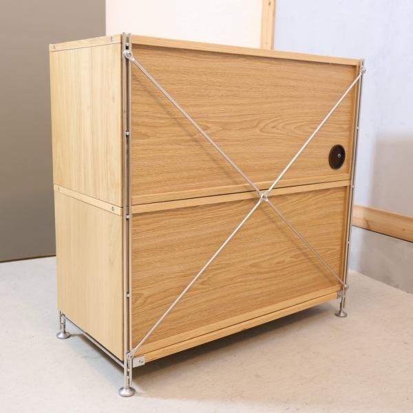 無印良品(MUJI)の人気のオーク材×ステンレスユニットシェルフ 無印良品(MUJI)の人気のオーク材×ステンレスユニットシェルフ