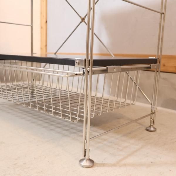 無印良品(MUJI)の人気のステンレスユニットシェルフ/ダークグレーです