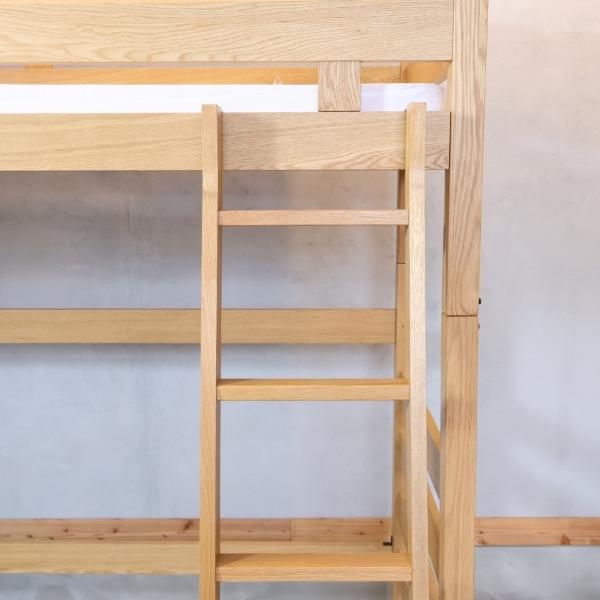 人気の無印良品(MUJI)のオーク材セミシングルハイベッド 人気の無印良品(MUJI)のオーク材セミシングルハイベッド