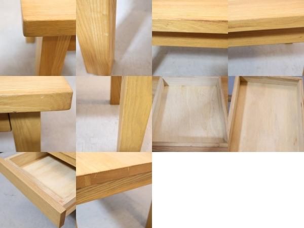 稀少なタモ材を使用した無印良品(MUJI)のリビングテーブル 稀少なタモ材を使用した無印良品(MUJI)のリビングテーブル