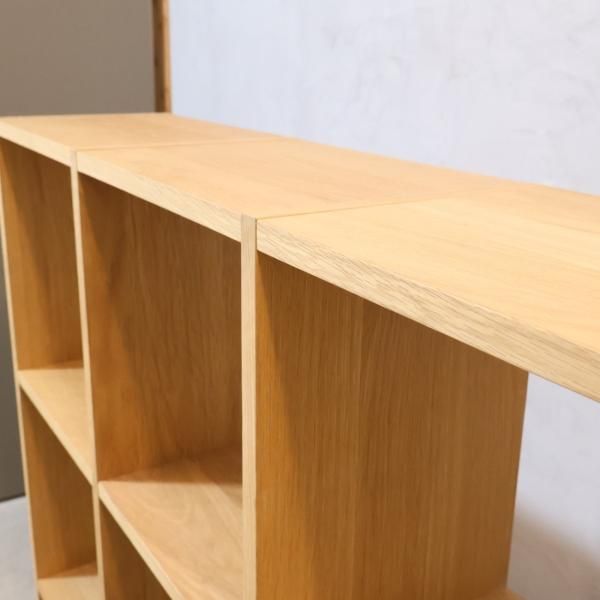 人気の無印良品(MUJI)のオーク材 3段・3列スタッキングシェルフ 人気の無印良品(MUJI)のオーク材 3段・3列スタッキングシェルフ