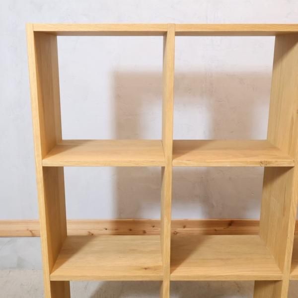 人気の無印良品(MUJI)のオーク材 3段・3列スタッキングシェルフ 人気の無印良品(MUJI)のオーク材 3段・3列スタッキングシェルフ