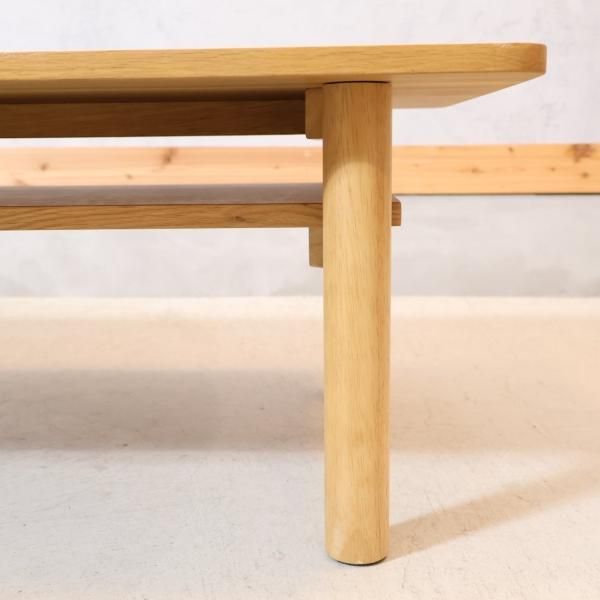 無印良品(MUJI)の人気のオーク材 ローテーブルです！北欧スタイルや和