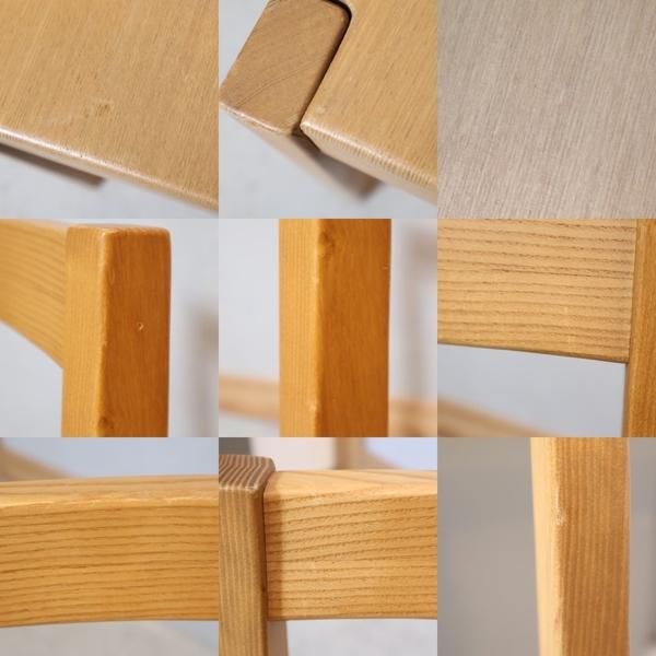 美品　無印良品　木製　ダイニングチェア　タモ材 MUJI 無印良品 ダイニングチェア 2脚セット Ash chair 天然木