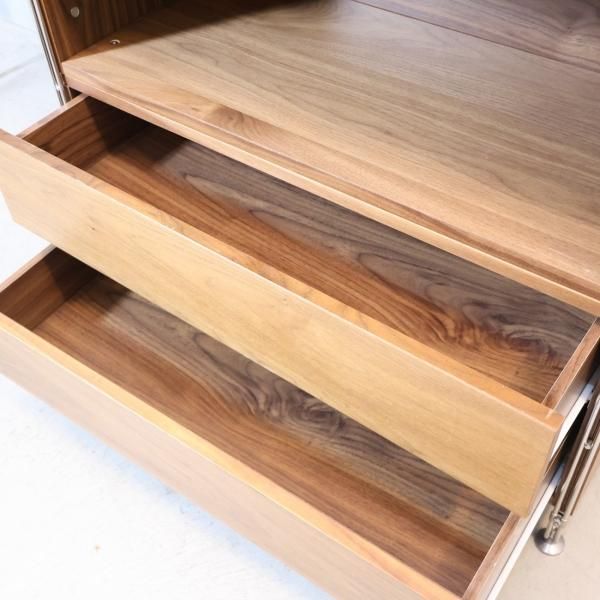 無印良品(MUJI)の人気のウォールナット材×ステンレス 2連 無印良品(MUJI)の人気のウォールナット材×ステンレス 2連