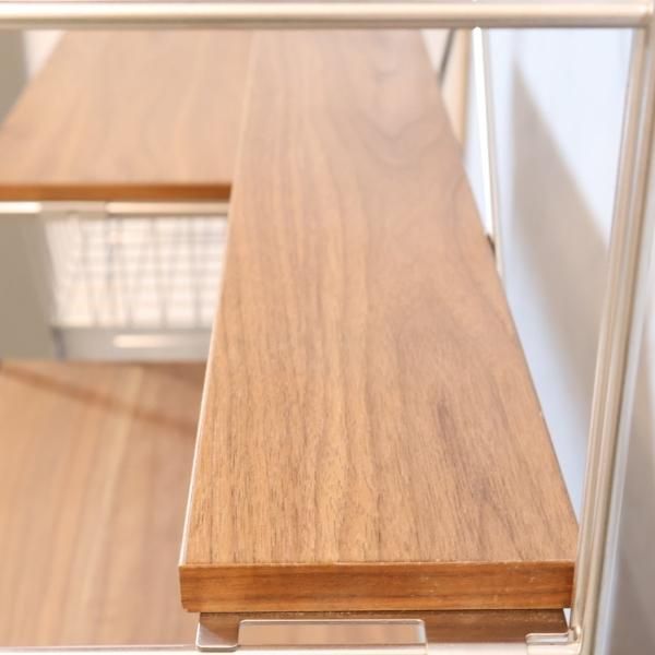 無印良品(MUJI)の人気のウォールナット材×ステンレス 2連 無印良品(MUJI)の人気のウォールナット材×ステンレス 2連