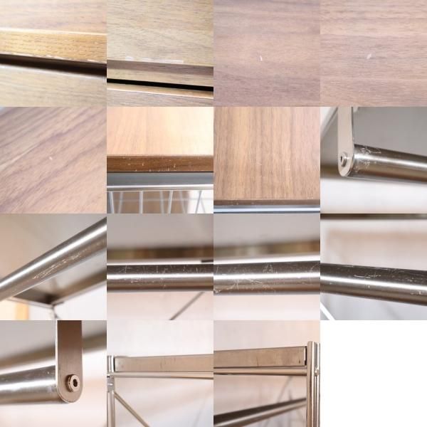 無印良品(MUJI)の人気のウォールナット材×ステンレス 2連 無印良品(MUJI)の人気のウォールナット材×ステンレス 2連