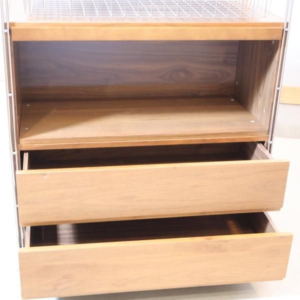 無印良品(MUJI)の人気のウォールナット材×ステンレス ユニット