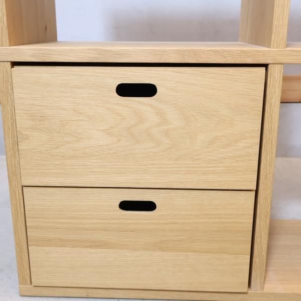 人気の無印良品(MUJI)のオーク材 2段・2列スタッキングシェルフ 人気の無印良品(MUJI)のオーク材 2段・2列スタッキングシェルフ