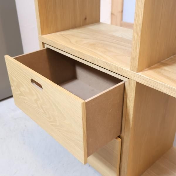 人気の無印良品(MUJI)のオーク材 2段・2列スタッキングシェルフ 人気の無印良品(MUJI)のオーク材 2段・2列スタッキングシェルフ