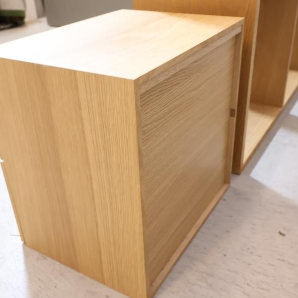 人気の無印良品(MUJI)のオーク材 2段・2列スタッキングシェルフ 人気の無印良品(MUJI)のオーク材 2段・2列スタッキングシェルフ