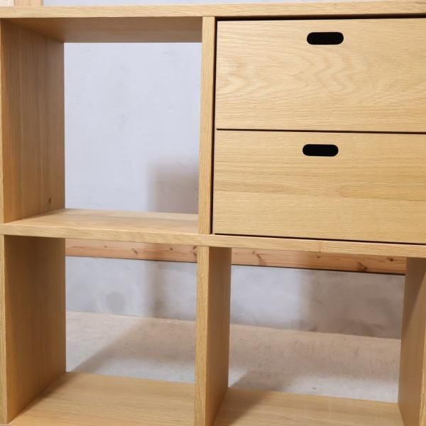 人気の無印良品(MUJI)のオーク材 2段・2列スタッキングシェルフ 人気の無印良品(MUJI)のオーク材 2段・2列スタッキングシェルフ