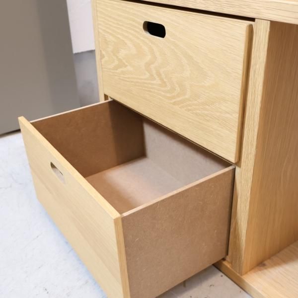 人気の無印良品(MUJI)のオーク材 2段・2列スタッキングシェルフ 人気の無印良品(MUJI)のオーク材 2段・2列スタッキングシェルフ