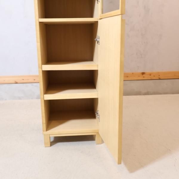 人気の無印良品の木製カップボード・スリム/タモ材です 人気の無印良品の木製カップボード・スリム/タモ材です
