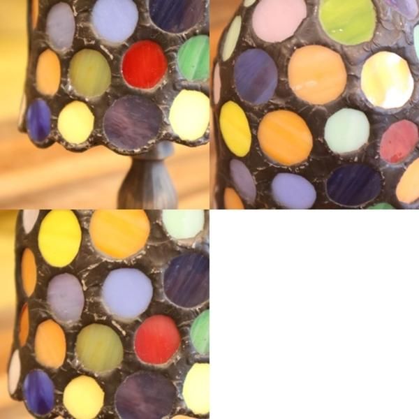 Deco Light(デコライト)取扱い、水玉模様のステンドグラスランプです