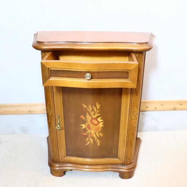 展示品】アンティーク調キャビネット電話台