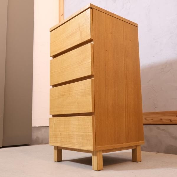 美品・廃盤希少☆無印 木製チェスト・4段ワイド・タモ材 美品・廃盤希少☆無印 木製チェスト・4段ワイド・タモ材