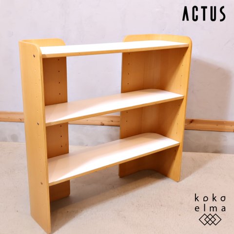 ACTUS(アクタス)のキッズファニチャーシリーズ anfun(アンファン)ブックシェルフです。やわらかな曲線とホワイトカラーの天板が可愛らしい本棚は 子供部屋にはもちろんリビングにも♪ - kokoelma -ココエルマ- 雑貨・中古家具・北欧家具・アンティーク家具の通販 ...