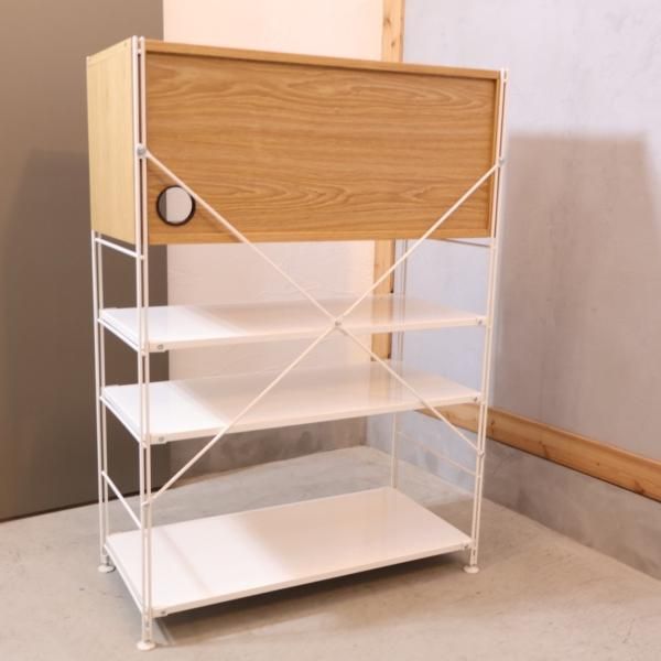 無印良品(MUJI)の人気のオーク材×スチール ユニットシェルフ 無印良品(MUJI)の人気のオーク材×スチール ユニットシェルフ