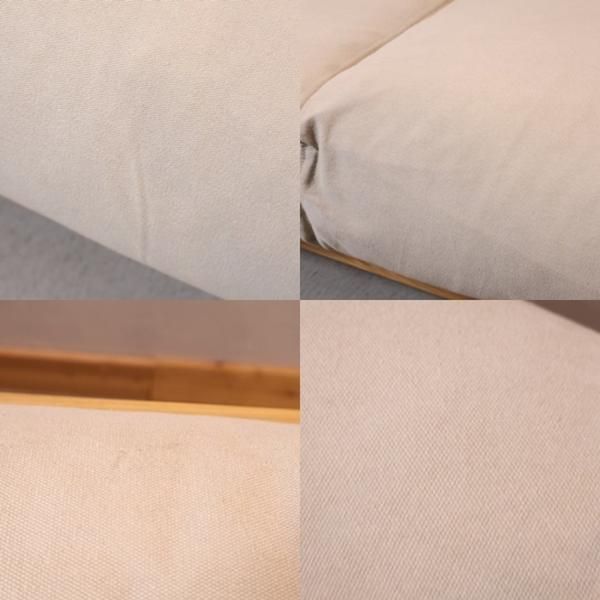 人気の無印良品(MUJI)のオーク材 2人掛けソファーです♪板と脚でできた