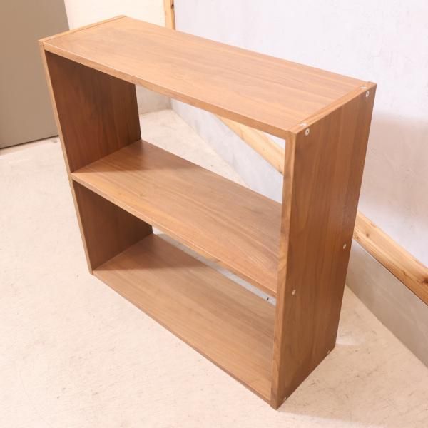MUJI 無印 スタッキングシェルフ ワイド ２段 ウォールナット　中古品 Amazon｜無印良品 スタッキングシェルフ・ワイド・2段