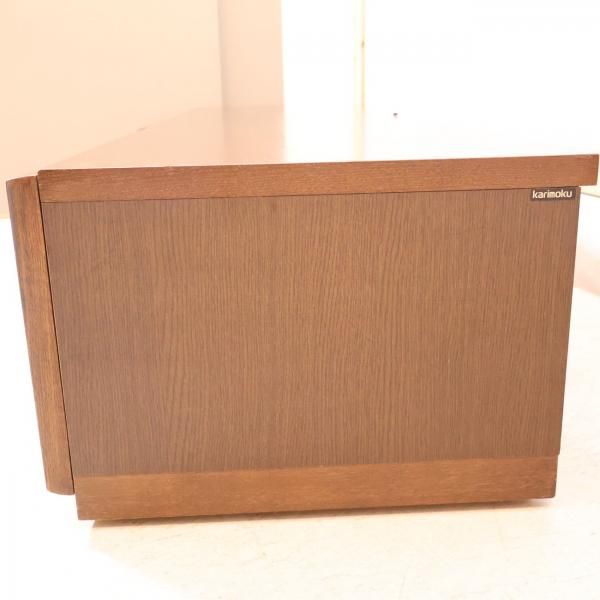karimoku(カリモク家具)よりワイドタイプのTVボードです。おしゃれ テレビボード マカロンシリーズ テレビ台 リビングボード 収納 中古。オーク karimoku(カリモク家具)よりワイドタイプのTVボードです。【軽トラック貸し出し無料!】UNICO テレビボードです!。オーク