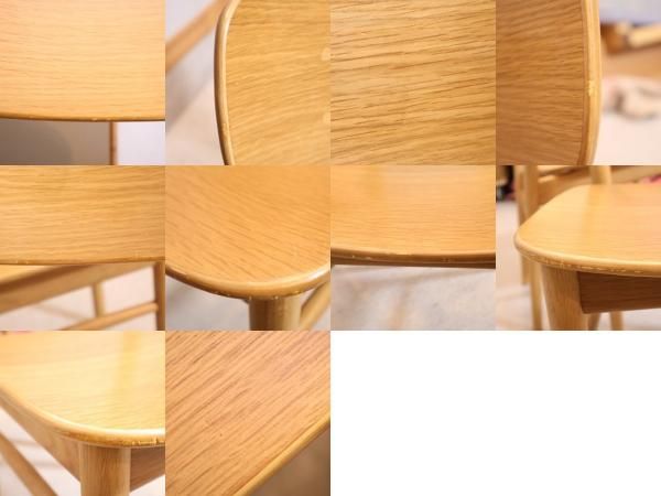 無印良品(MUJI)のオーク材を使用したラウンドチェア2脚セット