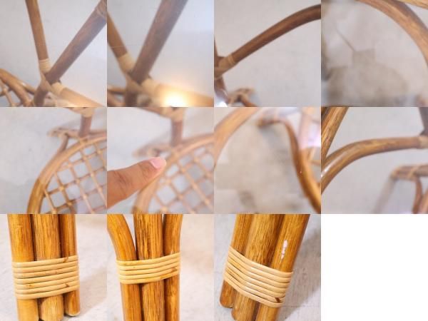 KAZAMA(カザマ)のラタンを使用したリゾートスタイルのガラス円形 KAZAMA(カザマ)のラタンを使用したリゾートスタイルのガラス円形
