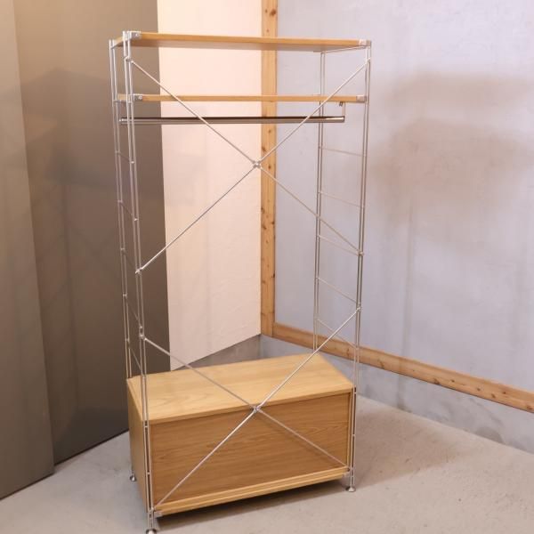 無印良品(MUJI)の人気のオーク材×ステンレス ユニットシェルフ 無印良品(MUJI)の人気のオーク材×ステンレス ユニットシェルフ
