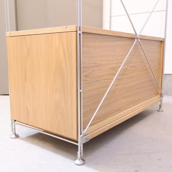 無印良品(MUJI)の人気のオーク材×ステンレス ユニットシェルフ 無印良品(MUJI)の人気のオーク材×ステンレス ユニットシェルフ