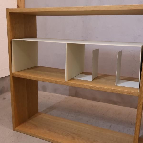 人気の無印良品(MUJI)のオーク材 ワイド・2列2段スタッキング 人気の無印良品(MUJI)のオーク材 ワイド・2列2段スタッキング