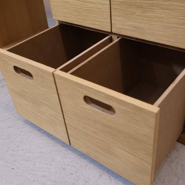 人気の無印良品(MUJI)のオーク材 ワイド・2列2段スタッキング 人気の無印良品(MUJI)のオーク材 ワイド・2列2段スタッキング