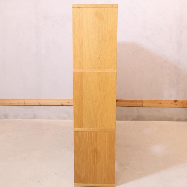 人気の無印良品(MUJI)のオーク材 3段・3列スタッキングシェルフ 人気の無印良品(MUJI)のオーク材 3段・3列スタッキングシェルフ