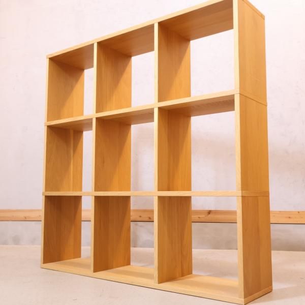 人気の無印良品(MUJI)のオーク材 3段・3列スタッキングシェルフ 人気の無印良品(MUJI)のオーク材 3段・3列スタッキングシェルフ