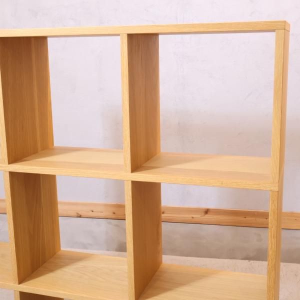 人気の無印良品(MUJI)のオーク材 3段・3列スタッキングシェルフ 人気の無印良品(MUJI)のオーク材 3段・3列スタッキングシェルフ