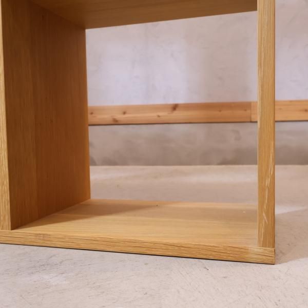 人気の無印良品(MUJI)のオーク材 3段・3列スタッキングシェルフ 人気の無印良品(MUJI)のオーク材 3段・3列スタッキングシェルフ